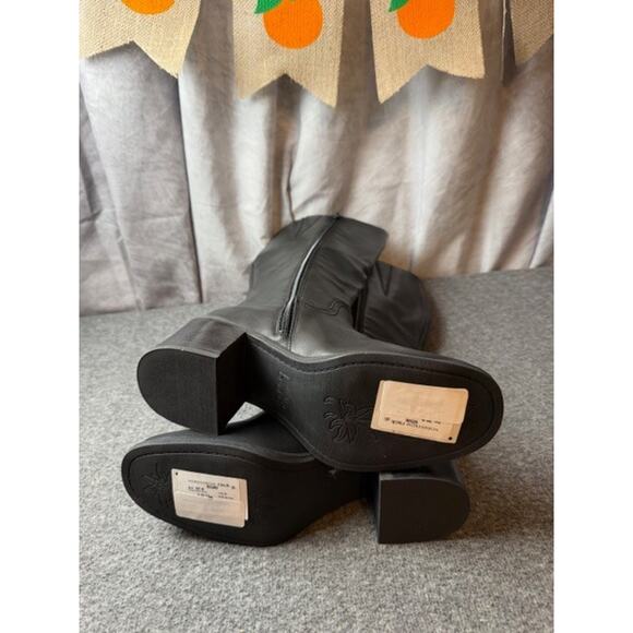 B.O.C. Born Fiona Knee High Boot Black Tall Chunky Block Heel Size 8.5M NEW - Picture 3 of 7